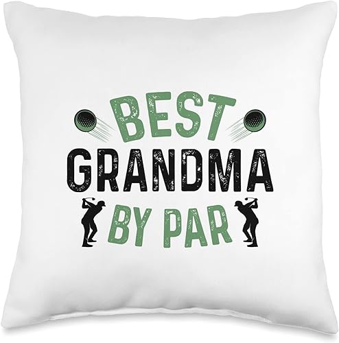 Best Grandma By Par Mother's Day Grandmom Humor Golfing Throw Pillow