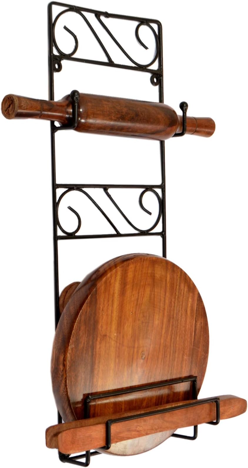 Worthy Shoppee Wrought Iron Chakla Belan Stand