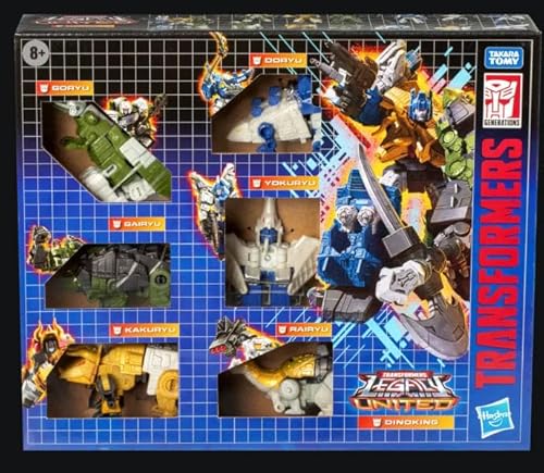Transformers Legacy United Dinobot Dinoking Multipack, 6 Figures Combine into Dinoking, Robot to Dinosaur Conversion