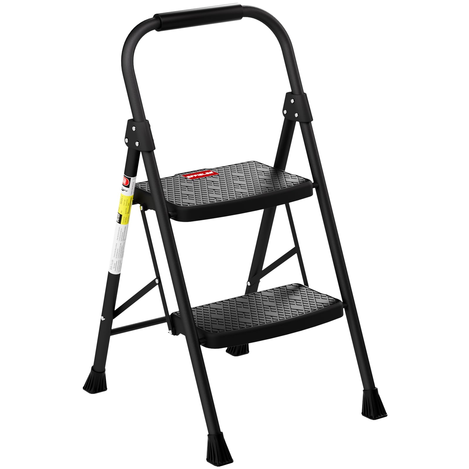 Step Ladder 2 Folding Step Stool for Adults 2 Step Ladder Perfect for Kitchen& Household 500lbs Capacity Built to Last with Highest-Grade Sturdy Steel Construction,Soft Handle, Anti-Slip Feet