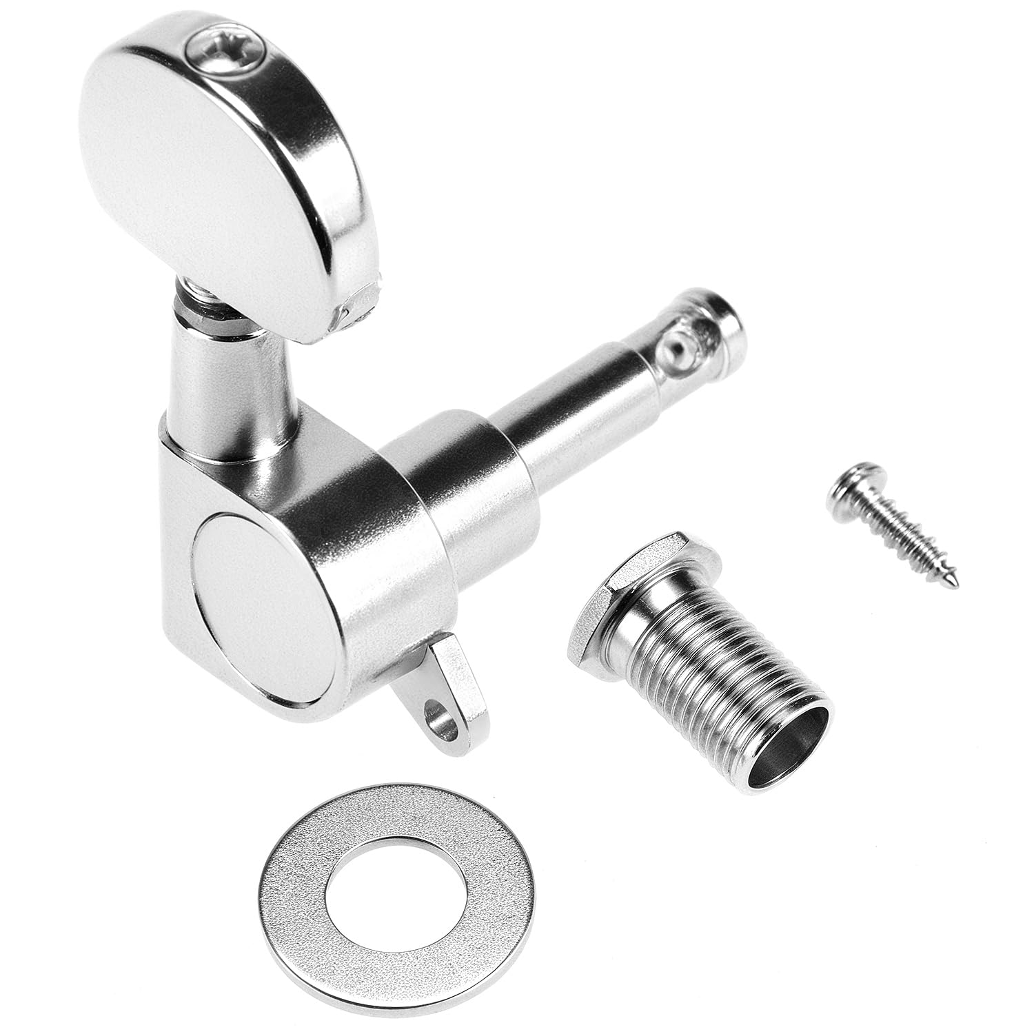 QWORK Guitar Tuner Pegs Locking Tuners, 3x3 Set Locking Keys String Tuner Machine Heads Knobs, 6 Piece Guitar Tuner Musical Instrument Parts for Electric & Acoustic Guitars