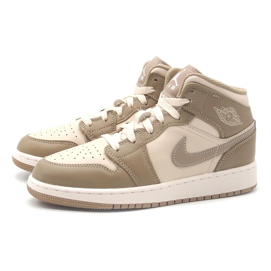 Nike Air Jordan 1 Mid ブラウン/ベージュ Amazon | [ナイキ] スニーカー レディース エアジョーダン1