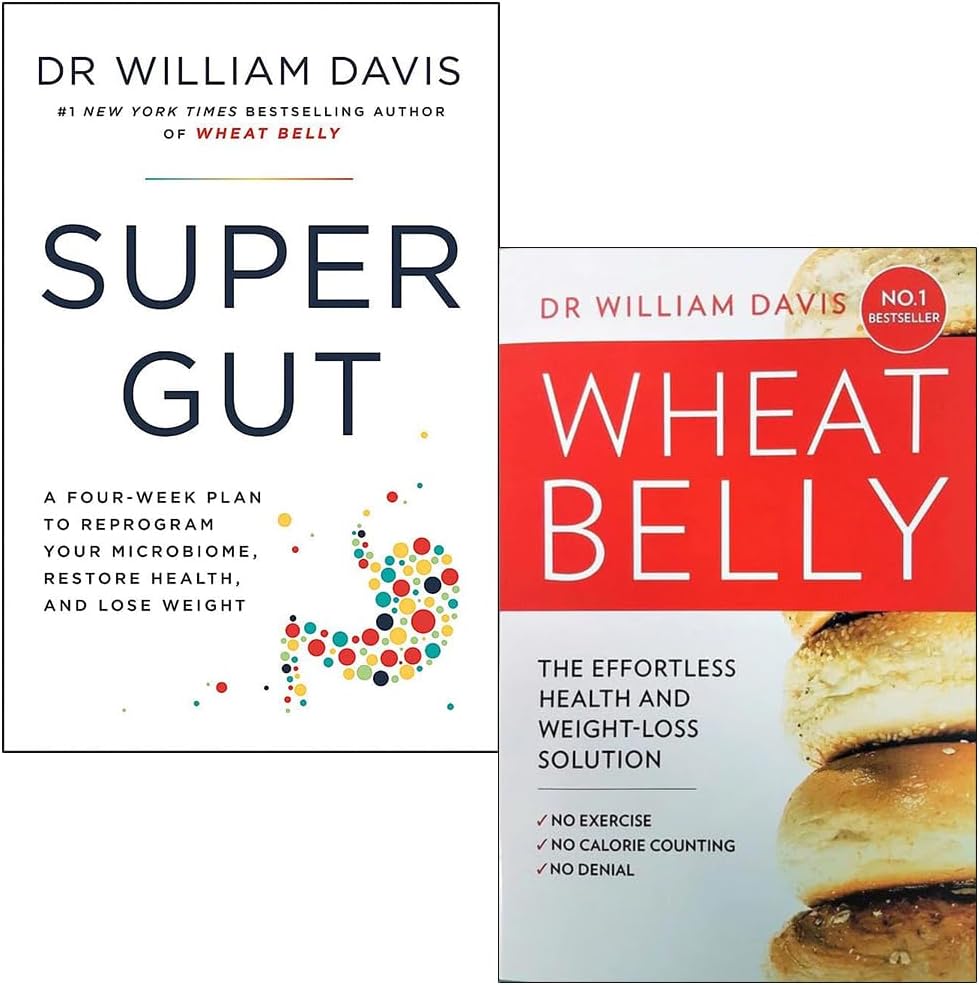 Dr William Davis Collection 2 Books Set (Super Gut, Wheat Belly)