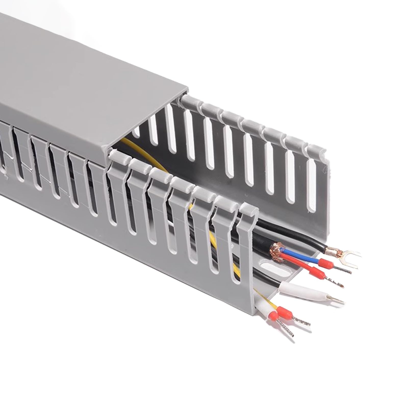 HAIXHX Passacavi Nascondicavi per TV a Parete, 25 30 35 40 45 50 mm di Larghezza, canalina Flessibile in PVC per la Gestione dei Cavi di prolunga per sotto la scrivania(50x30mm)