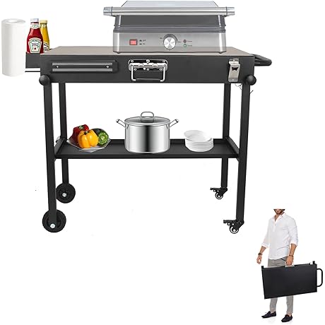 Folding Table Cart for Blackstone Outdoor Griddle Stand
