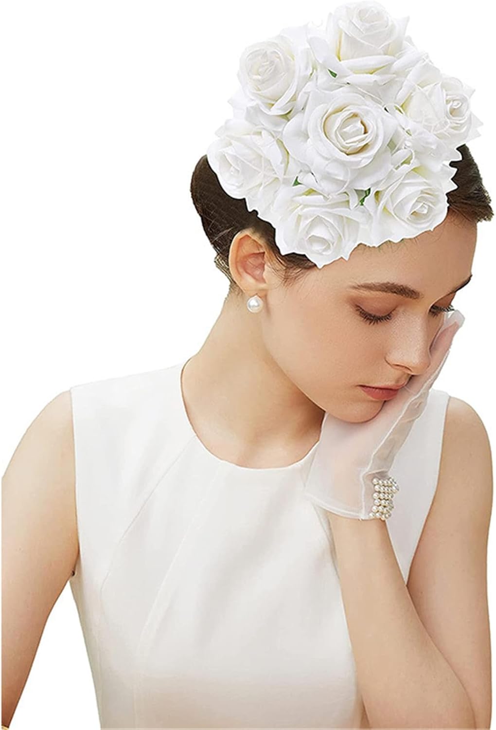 [小さな店] カクテル帽子 トーク帽子 ヘアバンド ヘアクリップ プロム ヘッドドレス ヴィンテージ ウェディング パーティー ヘア