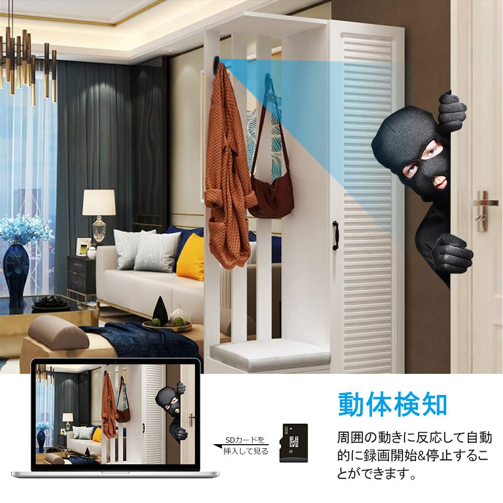 Amazon.co.jp: 【令和2年最新型】 隠しカメラ フック型カメラ HD 1920