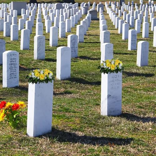 Yellow Artificial Cemetery Flowers Saddle Long-Lasting Bright Color Headstone Flower Saddle Cemetery Memorial Flowers for Outdoor Tombstone Decorations. image 1
