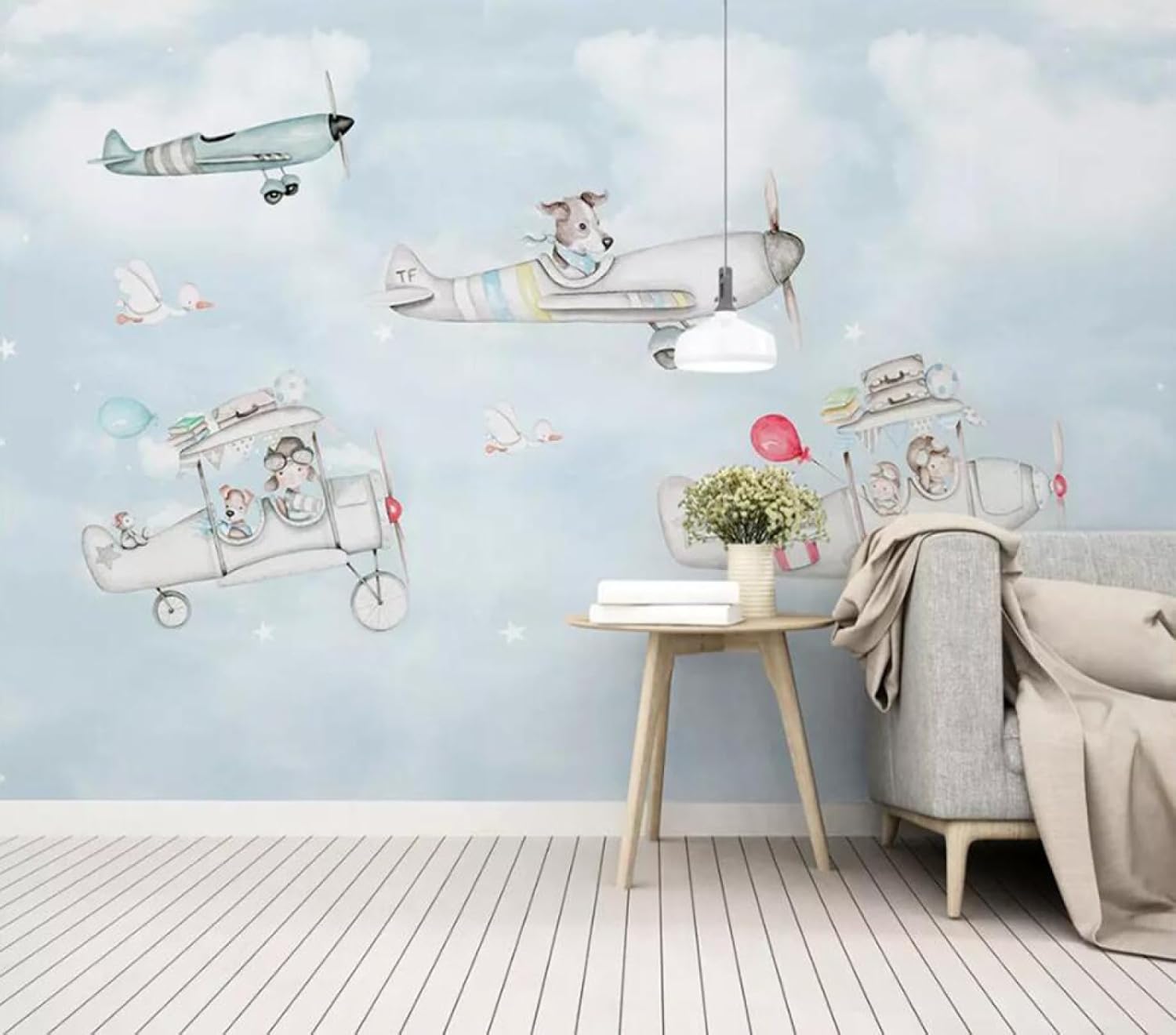 Papier peint 3D pour agrandir une petite pièce et décorer le salon