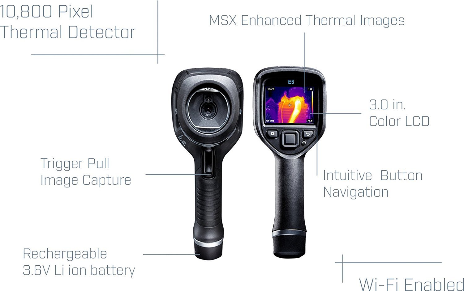 FLIR フリアー E4 サーモグラフィー サーマルカメラ サーマルメーター Amazon.co.jp: FLIR(フリアー)【国内正規品】 FLIR E4 Wi-Fi 4800画素
