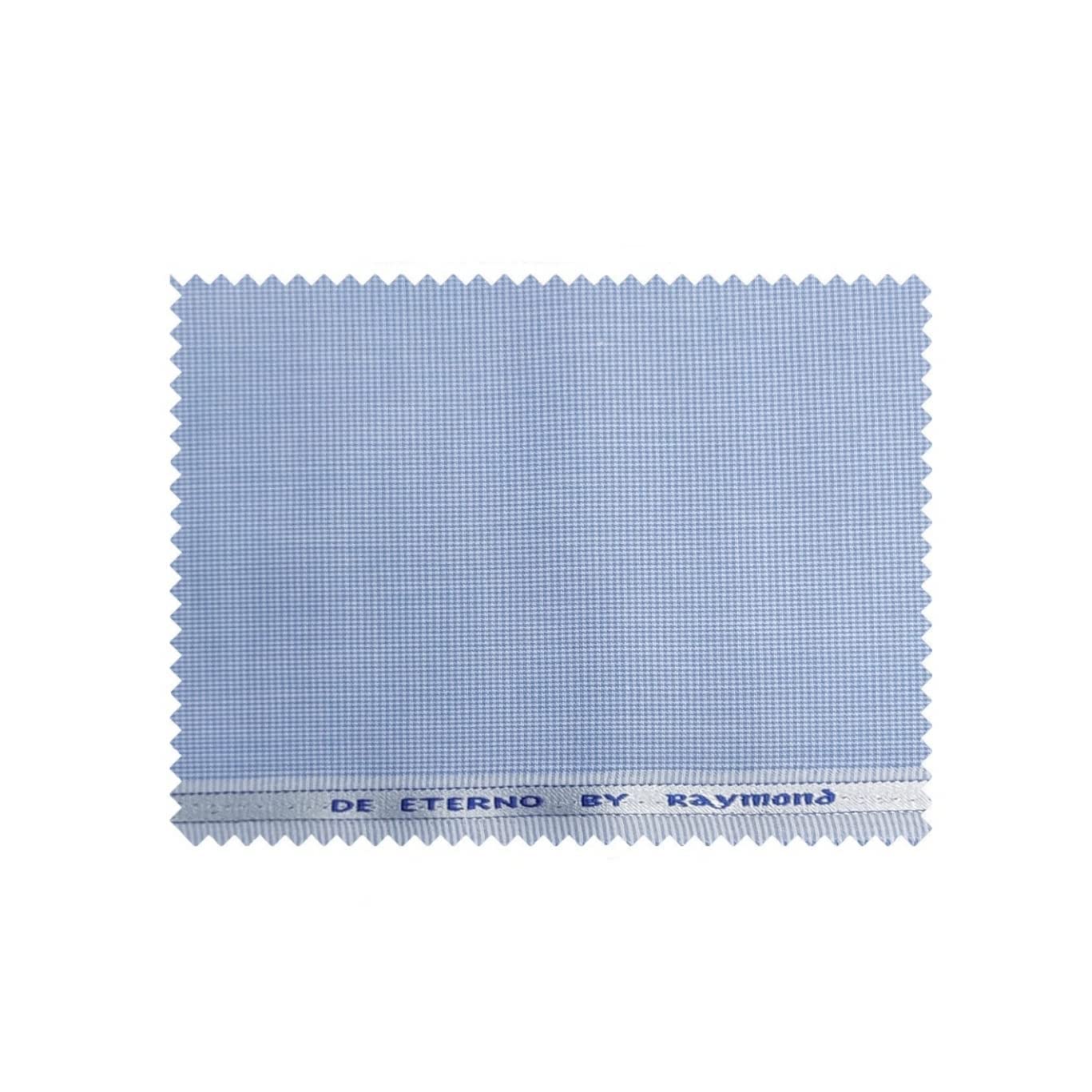 Raymond Fabrics Poly-Cotton Shirt Fabric (2.5 meters, All Weather Fabric, Unstitched) (Blue Self)