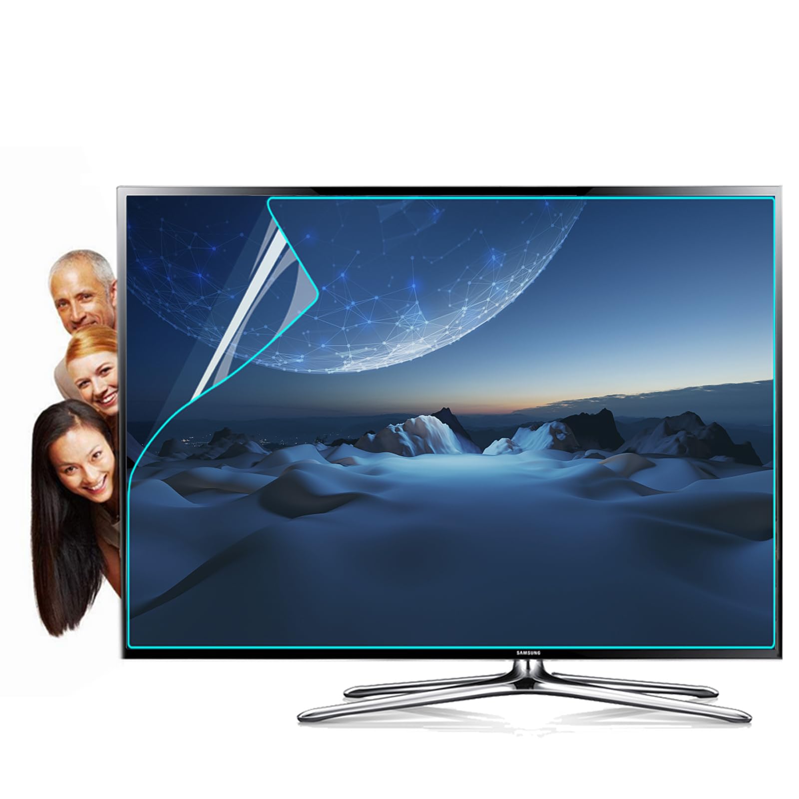 Film anti lumière bleue et reflets mat pour TV 60 pouces (1327x749mm)