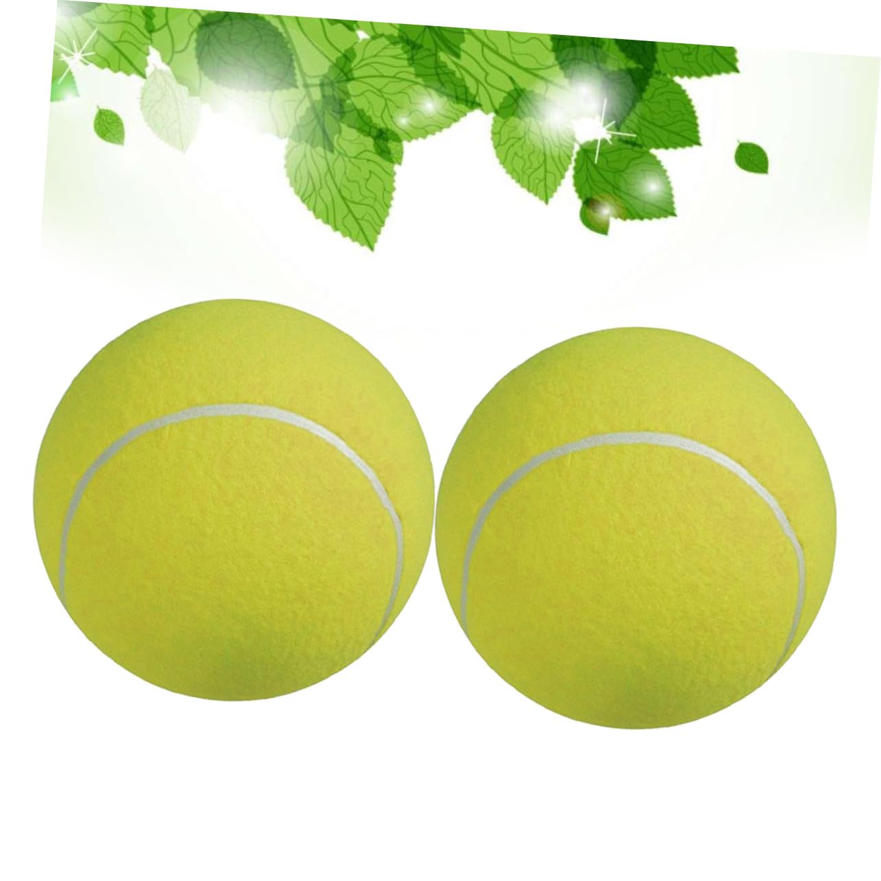Cabilock Pallone da Tennis Gigante 24cm per Animali Gonfiabile in Gomma con Ago 2 Unitá