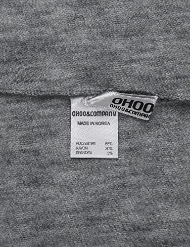 Ohoo Mens Turtleneck Sweater Slim Fit Long Sleeve Lightweight Fleece Pullover / Dct001-Grey-S #TOP4