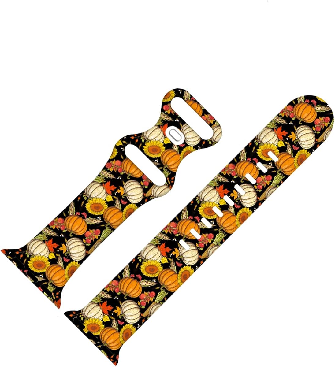 Thanksgiving Watch Band Fall Harvest Pumpkin Plaid Smartwatch Replacement Compatible with Watch Band 38mm 40mm 41mm Soft Silicone Strap for Series 7/6/5/4/3/2/1/SE : Cell Phones & Accessories