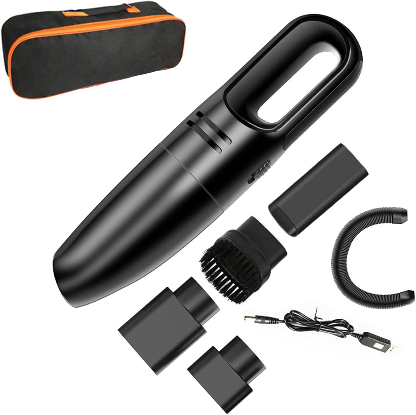 120W 8000PA Car Vacuum Cleaner High Suction Wet and Dry Dual-Use Mini Vacuum Cleaner Handheld for Home, Pet Hair, Car Cleaning,Black,Wired