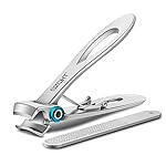 SZQHT Ultra Wide Jaw Opening Nail Clippers Set, Toenail Clippers for Thick Nails, Heavy Duty Nail Cutter, Stainless Steel Toe Nail Clippers for Seniors, Men & Women Manicure,Pedicure,Big(Sliver)
