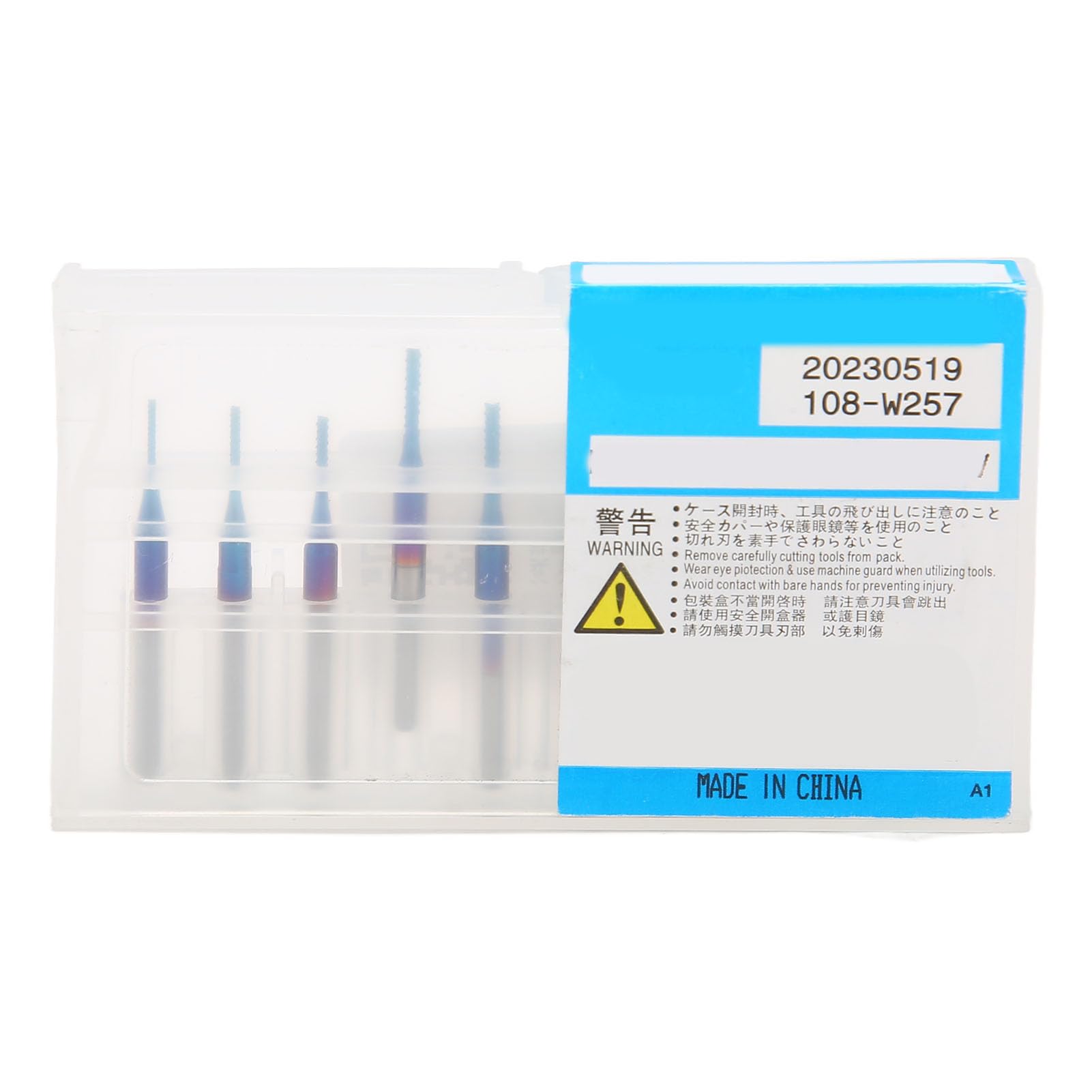 Nano Blue Coat End Mill CNC Router Bits, 10 pièces fraise en spirale acier tungstène tige 1/8" haute précision gravure fraisage 0,8-3,0 mm