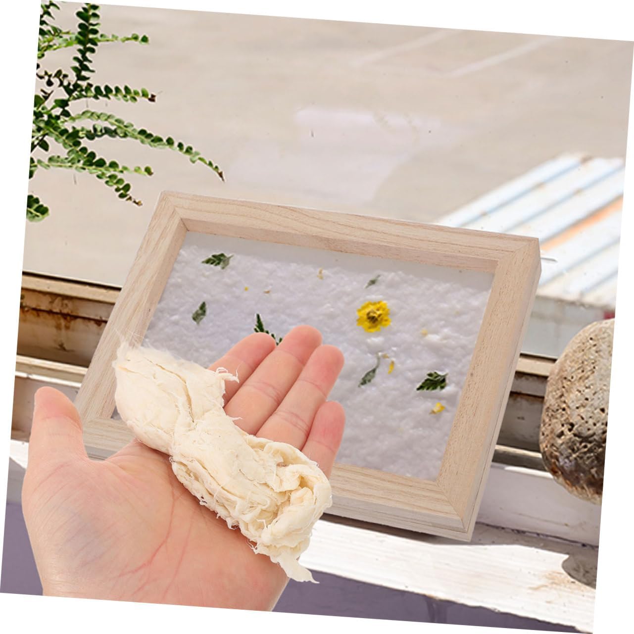 ARTIBETTER 2pack Historical Papermaking Kit Handmade Paper Pulp DIY Paper Crafting Supplies Mould Frame Screen Included