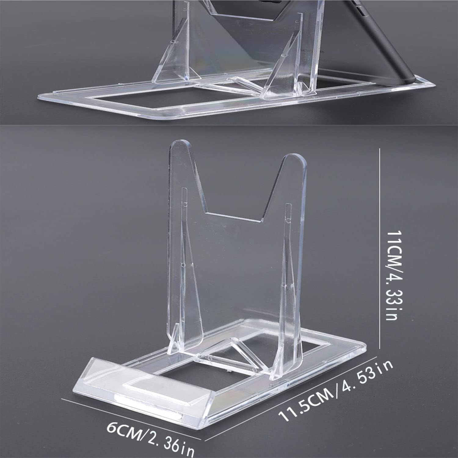 6 Supporti Per Piatti In Acrilico - Espositori Trasparenti Per Foto, Piatti, Libri, Regolabili - Foto 9