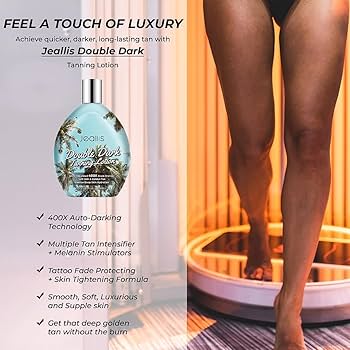 Double Dark Tanning Lotion Accelerator for Outdoor Sun Tan