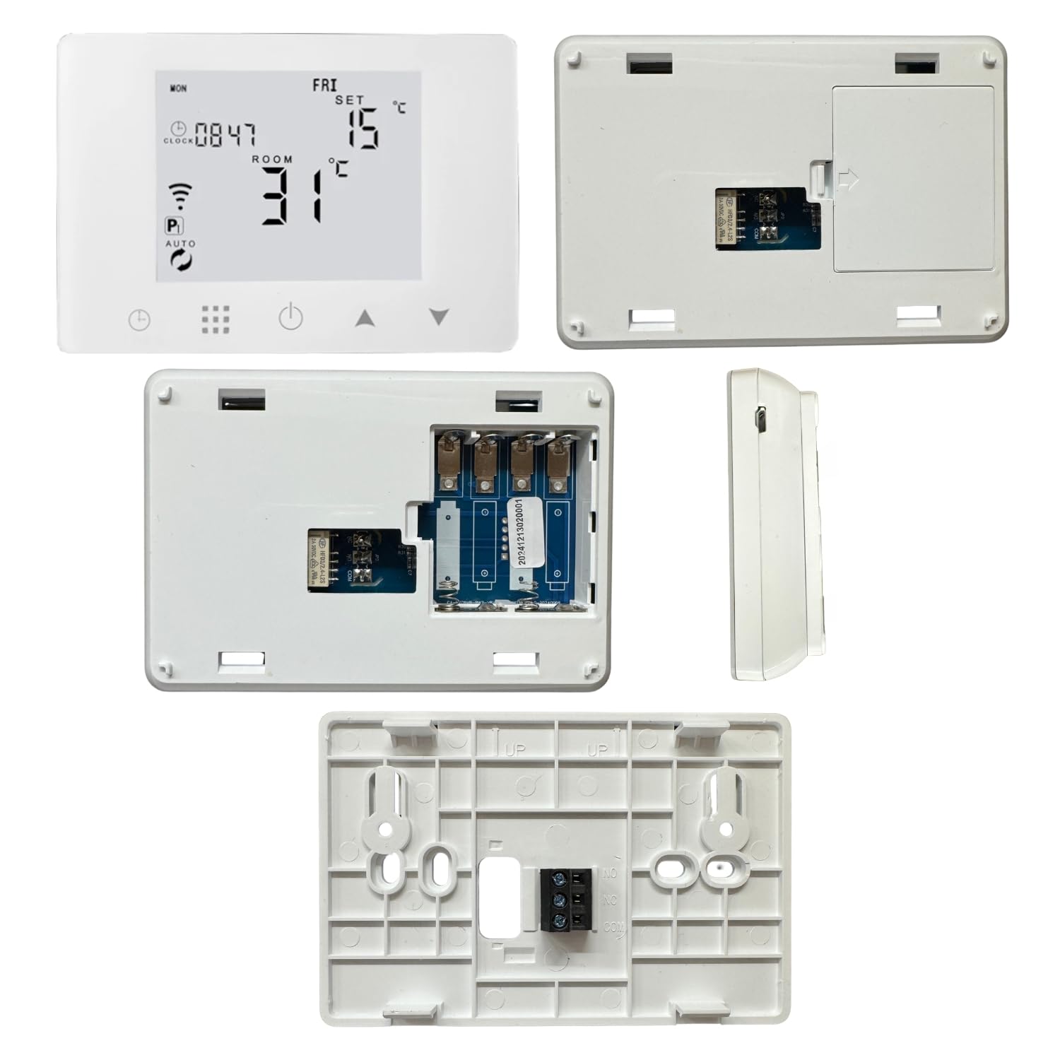 CRONOTERMOSTATO WIFI A BATTERIE PROGRAMMABILE TERMOSTATO CALDAIA SMARTPHONE APP ALEXA DA PARETE O BOX 503 (Termostato + Gateway)