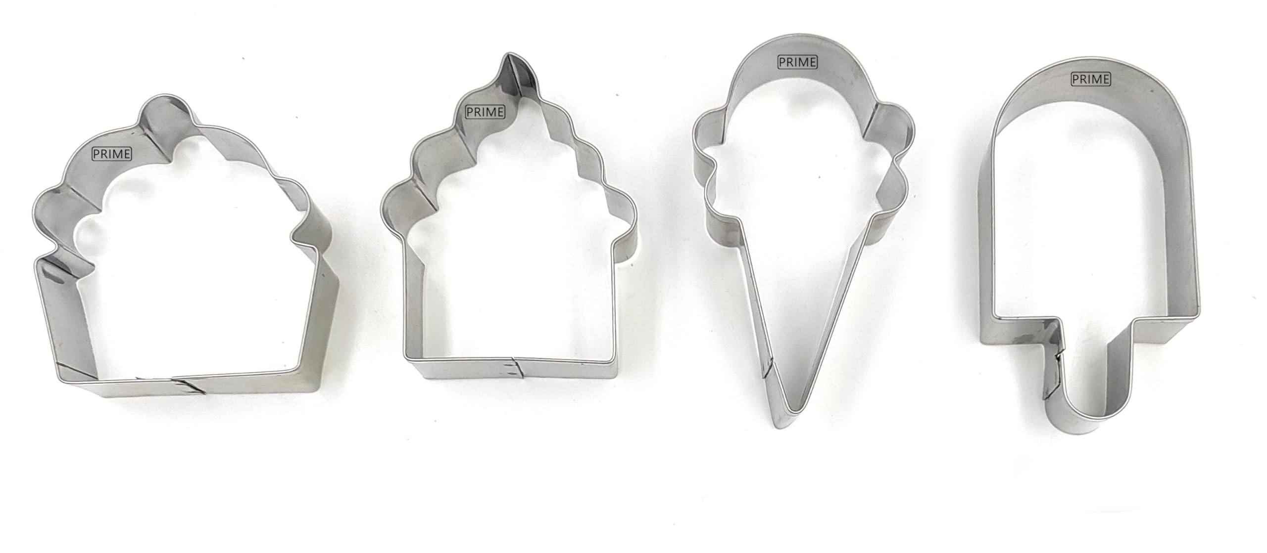 Prime Bakers and Moulders Stainless Steel Cookie Cutter Set 4 Shapes Cake Decoration Fruit/Food Cutting Clay Craft for Kids (B0CR99WB1K) Amazon Price History, Amazon Price Tracker