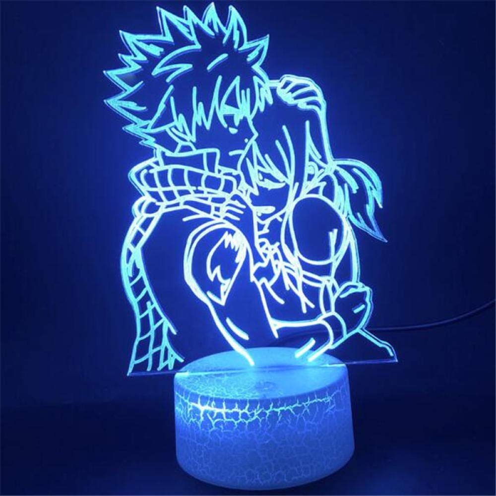 Lampe 3D LED à Effet Hologramme - Veilleuse Tactile Multicolore - Thèmes Dessins Animés, Jeux Vidéo - Idée Cadeau Originale Enfant/ado