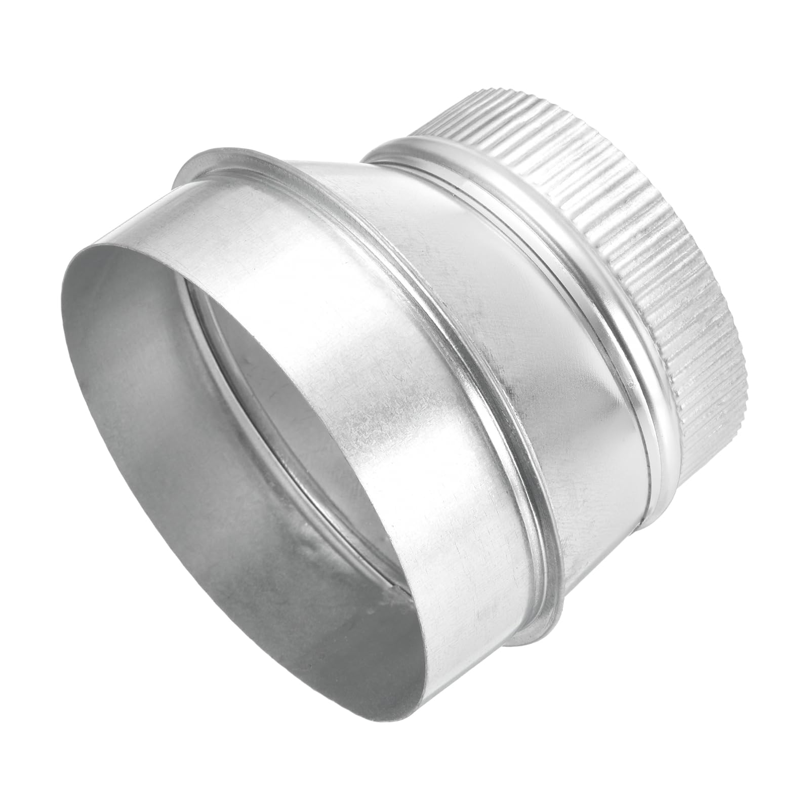 Adaptateur de gaine de ventilation rond de 15,2 cm à 12,7 cm, raccord CVC acier galvanisé argenté