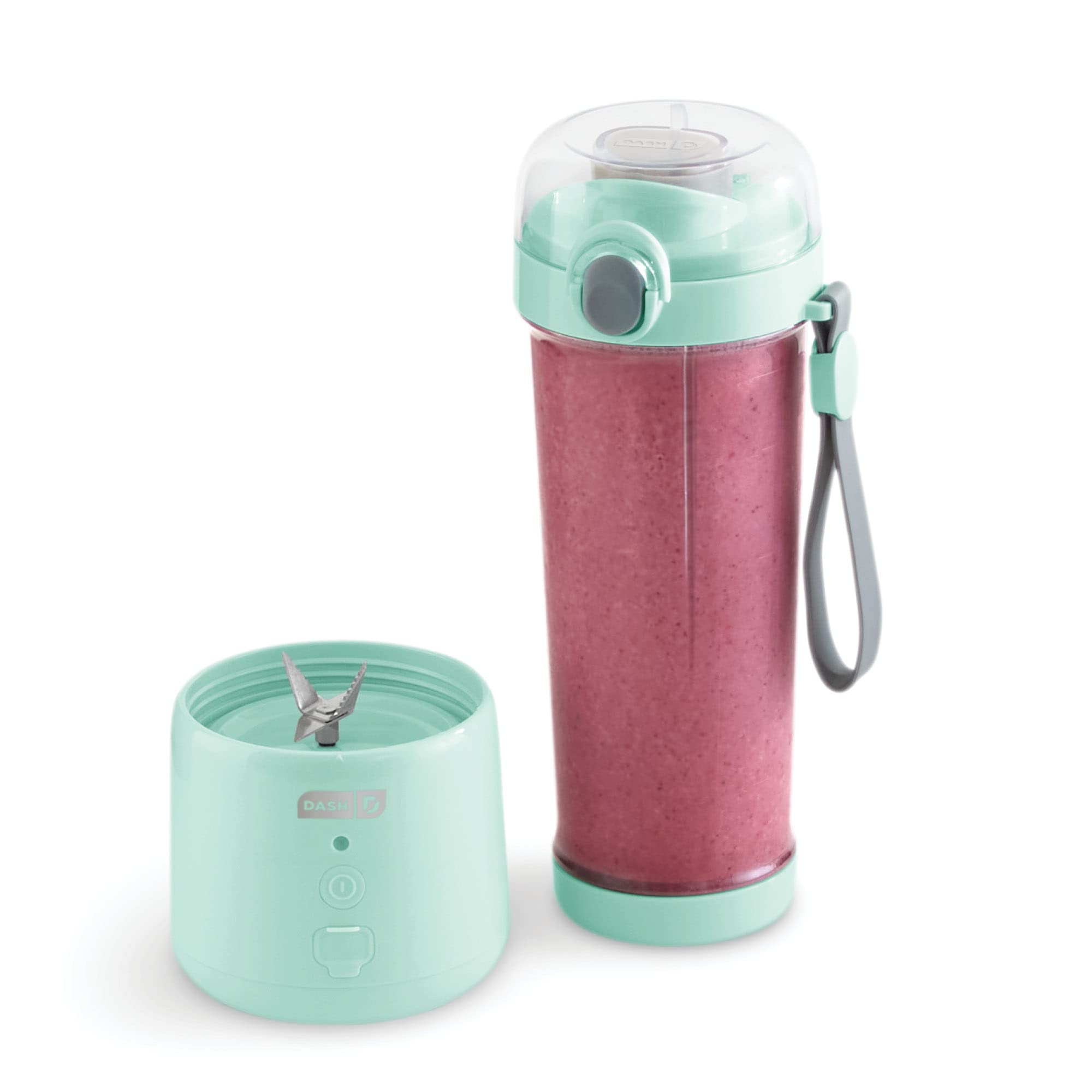 Dash 16 oz Personal USB Bottle Blender with Travel Lid and Charging Cord, Single-Serve Smoothie and Juice Maker, Aqua