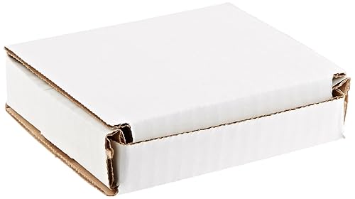 Aviditi Cajas de cartón corrugado blanco 4 x 4 x 1 pulgadas paquete de 50 a prueba de aplastamiento para envío correo y almacenamiento