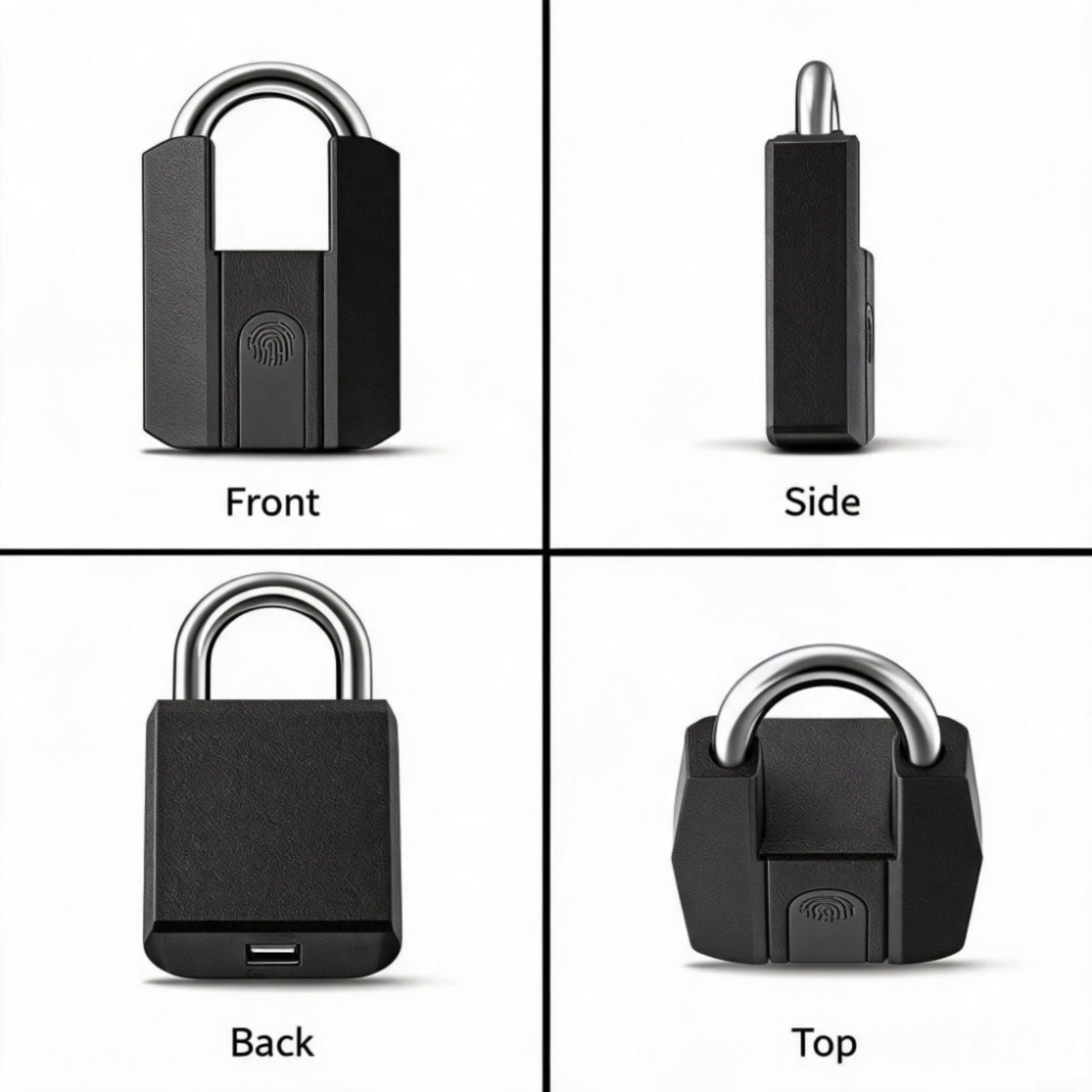 Candado de huella dactilar IP67, control de aplicación para Tuya, candado