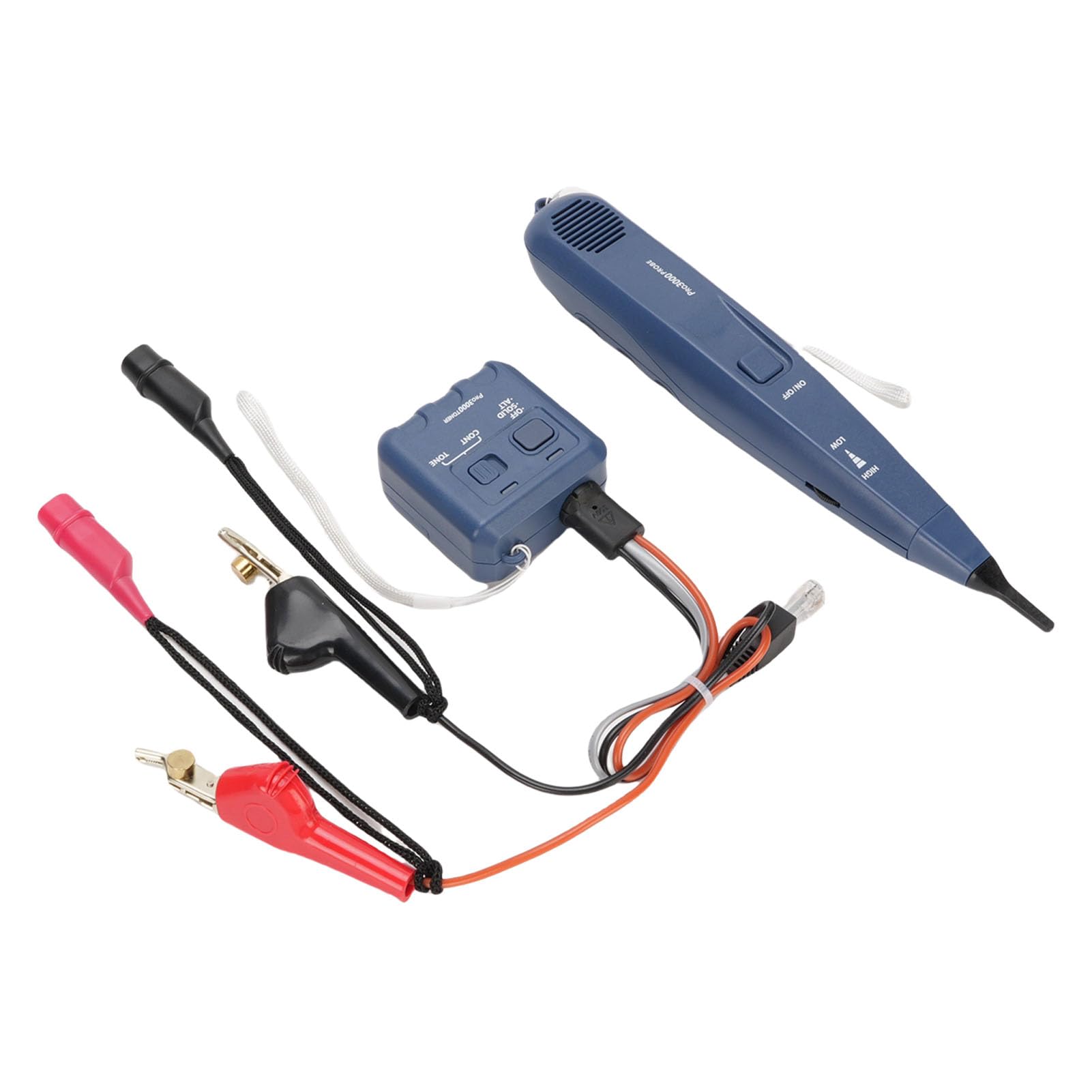 Localizador de Cables Subterráneos Detector de Seguimiento de Cables de Alta Sensibilidad para Mantenimiento en de Seguridad de Internet de Datos Telefónicos, Construcción ABS