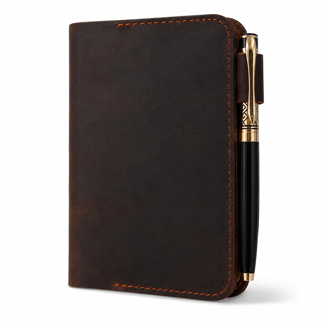 Handgefertigtes Leder-Notizbuchhülle, A6, kompatibel mit Leuchtturm, 9,1 x 15 cm, nachfüllbar, Reisetagebuchhülle für Männer und Frauen, kompatibel mit Moleskine Hobonichi Taschenplaner