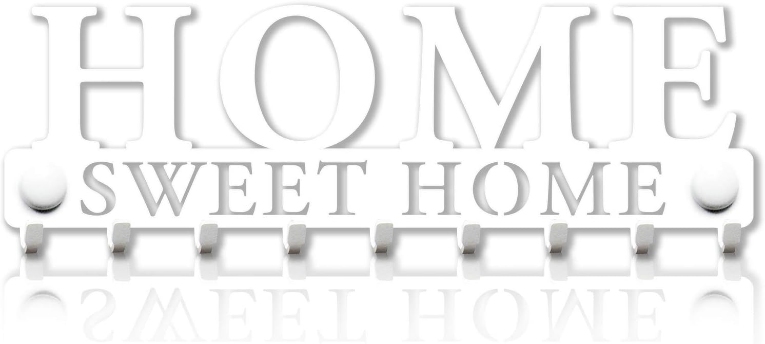 Key Holder for Wall Mount Home Sweet Home (9Hook Rack