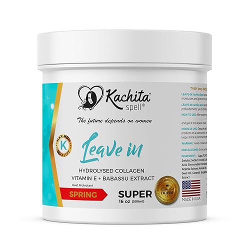 Kachita Spell Nuevos rizos fabulosos y perfectos sin enjuague con crema de queratina hidrolizada añadidos 16 mechones fabricados en Estados Unidos