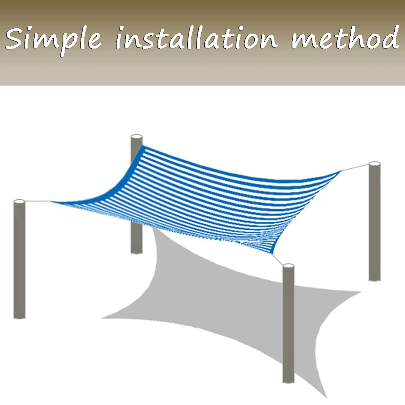 Telo ombreggiante traspirante, 4 x 7 m, protezione UV 8590%, rete parasole per uso esterno, ideale per piante, serre, piscine e cucce per cani