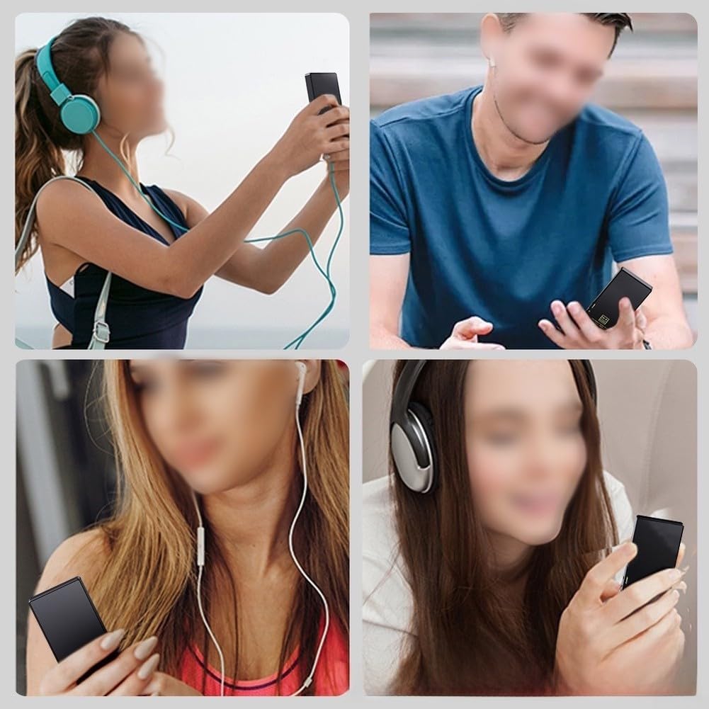Reproductor de música HiFi MP3 con pantalla de 2.4 pulgadas, 32 GB, calidad de sonido sin pérdidas, radio de memoria ampliable, reproductor portátil (32 GB + 32 GB integrados)