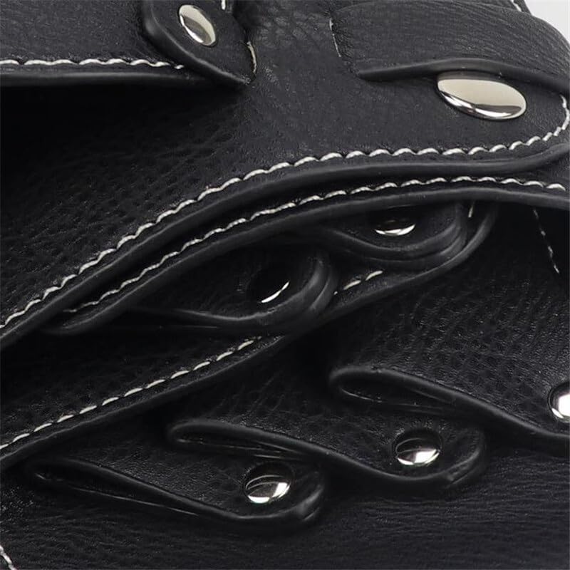 Friseurtasche Werkzeugtasche Salon Barber PU Leder Haar Schere Tasche Scissor Clips Schere Taschen Werkzeug Friseur Holster Beutel Halter Fall Gürtel Friseurtasche(Red)