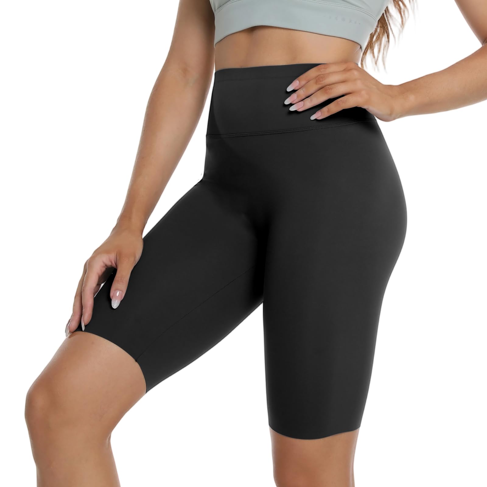Pantalones Cortos Mujer Deporte Pantalones Yoga Cintura Alta Sin Costuras Mallas Cortas Elásticas Leggins Transpirable Secado Rápido Pantalones De Ciclismo Control De Abdomen Fitness Shorts