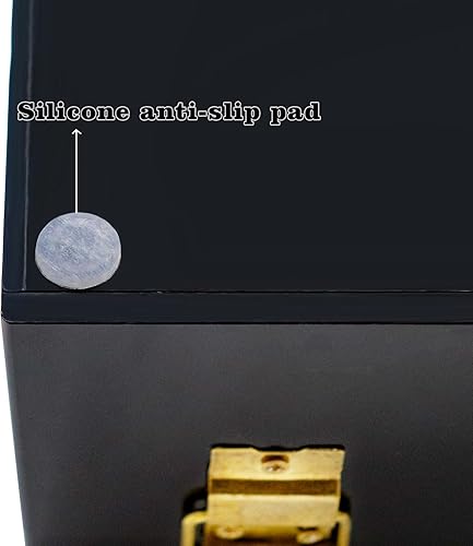 Miniatura 5 de Bandeja de moneda con cerradura de acrílico negro, organizador de dinero de 5 compartimentos para efectivo, caja de almacenamiento de dinero con