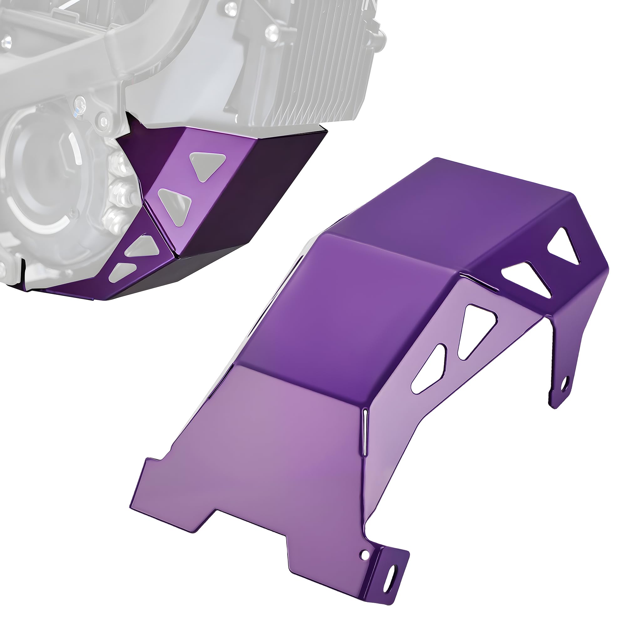 JFG RACING Iron Electric Dirt Bike Skid Plate for Surron Light Bee X,Purple
