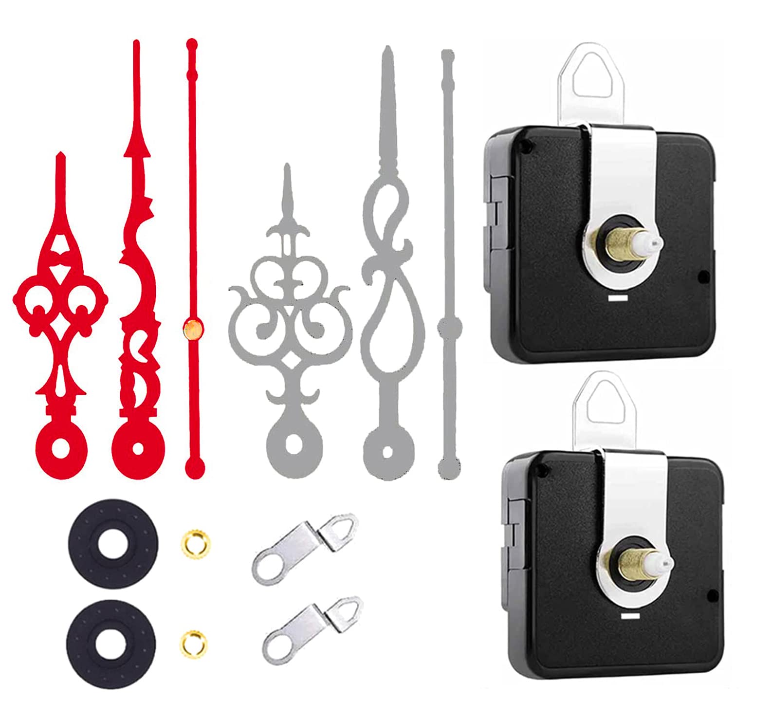 QEWINOX® Combo of Ajanta Mfg. Battery Operated Plastic Ticking Wall Clock Movement Machine with Hands (Needles : Antique Silver,Gold) (Made in India 100%) (Silver,Maroon) (B09NQDTF49) Amazon Price History, Amazon Price Tracker