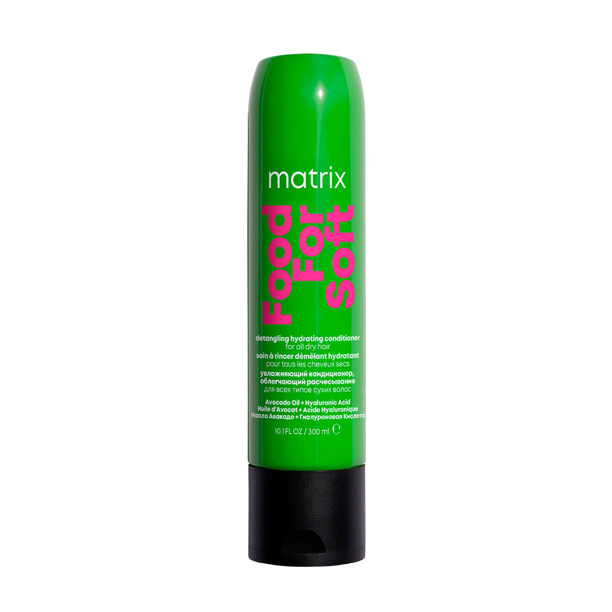 Matrix Food For Soft Detangling Hydrating Conditioner, Intense Moisture with Avocado Oil and Hyaluronic Acid, 300ml, For Dry, Porous and Brittle Hair