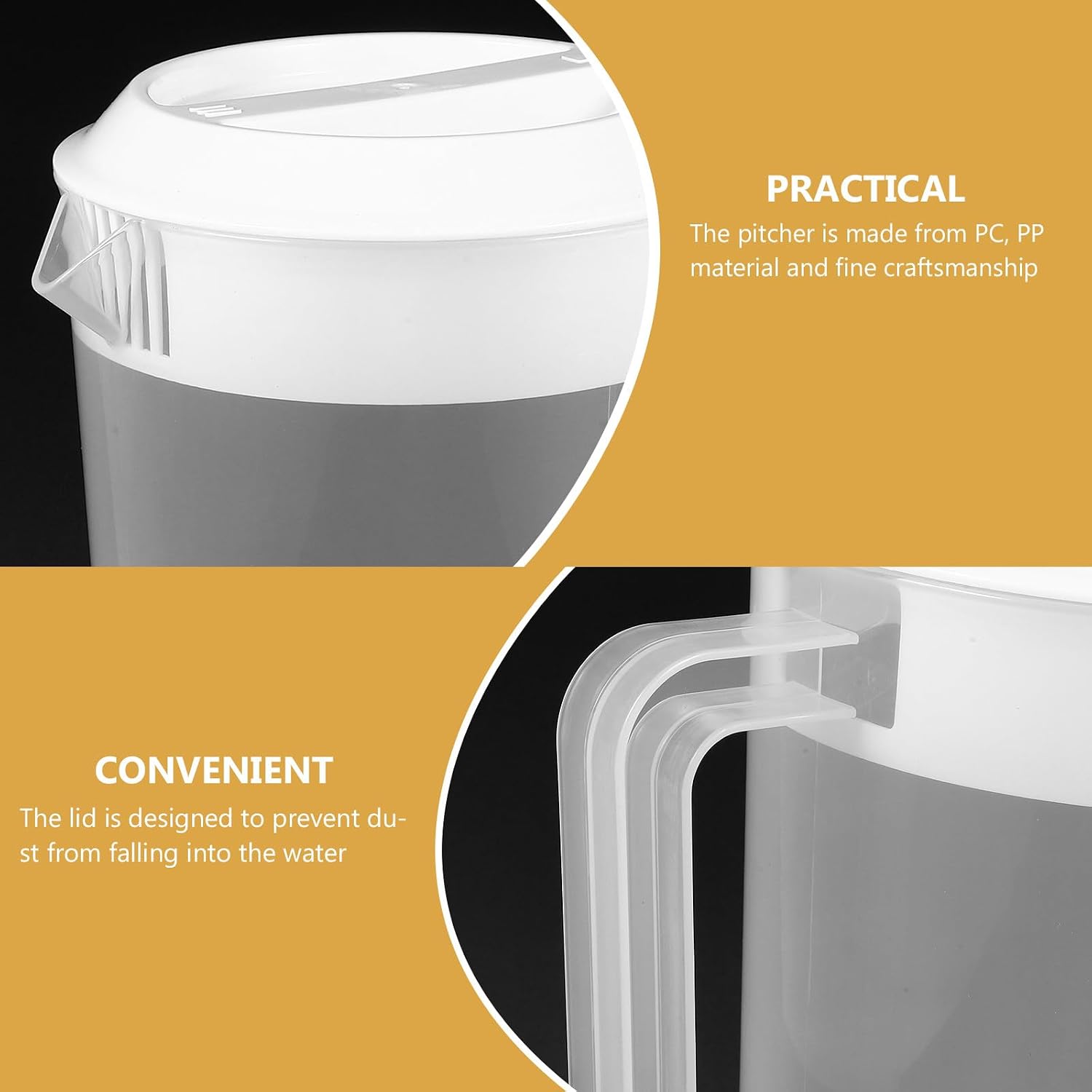 Large Capacity Cold Water Pitcher with Lid Xmas 4000ml