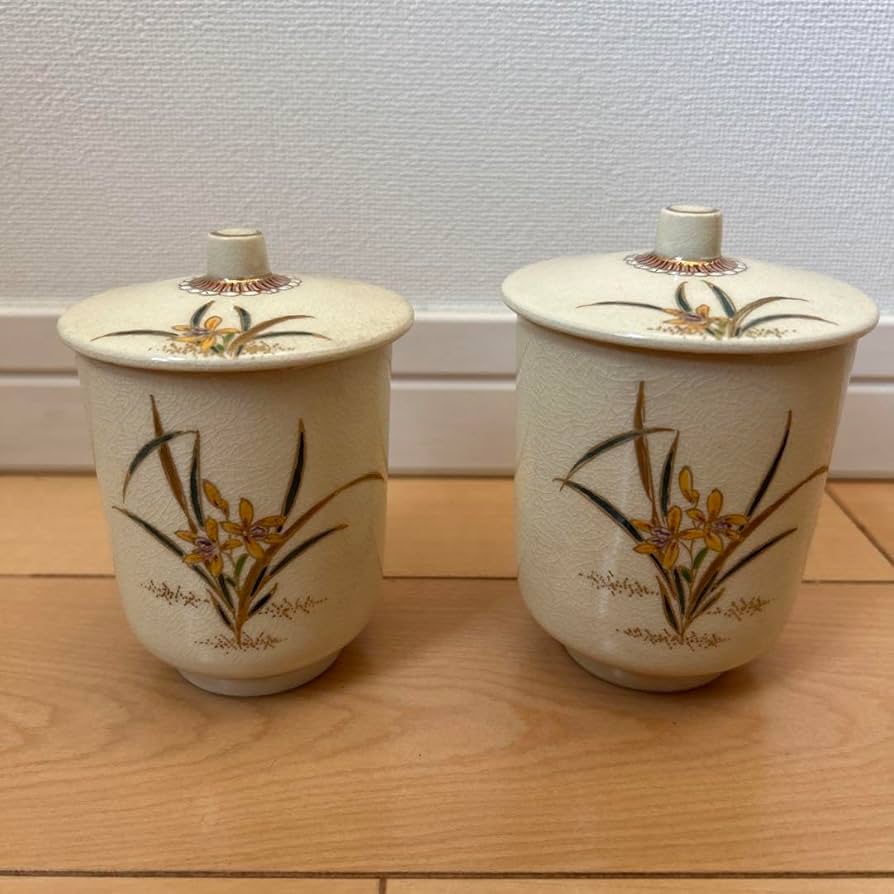 高級 薩摩焼　渓山窯　夫婦湯呑 高級 薩摩焼 渓山窯 夫婦湯呑