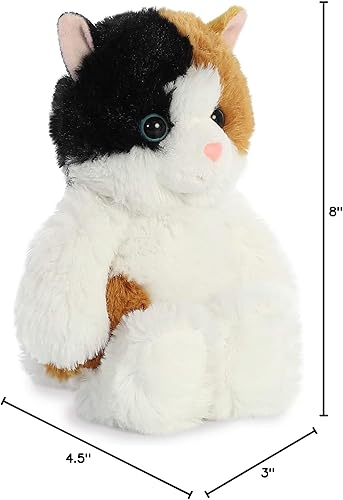 Miniatura 4 de Oso de felpa Aurora World, Gato esmeralda, 8 pulgadas, Blanco