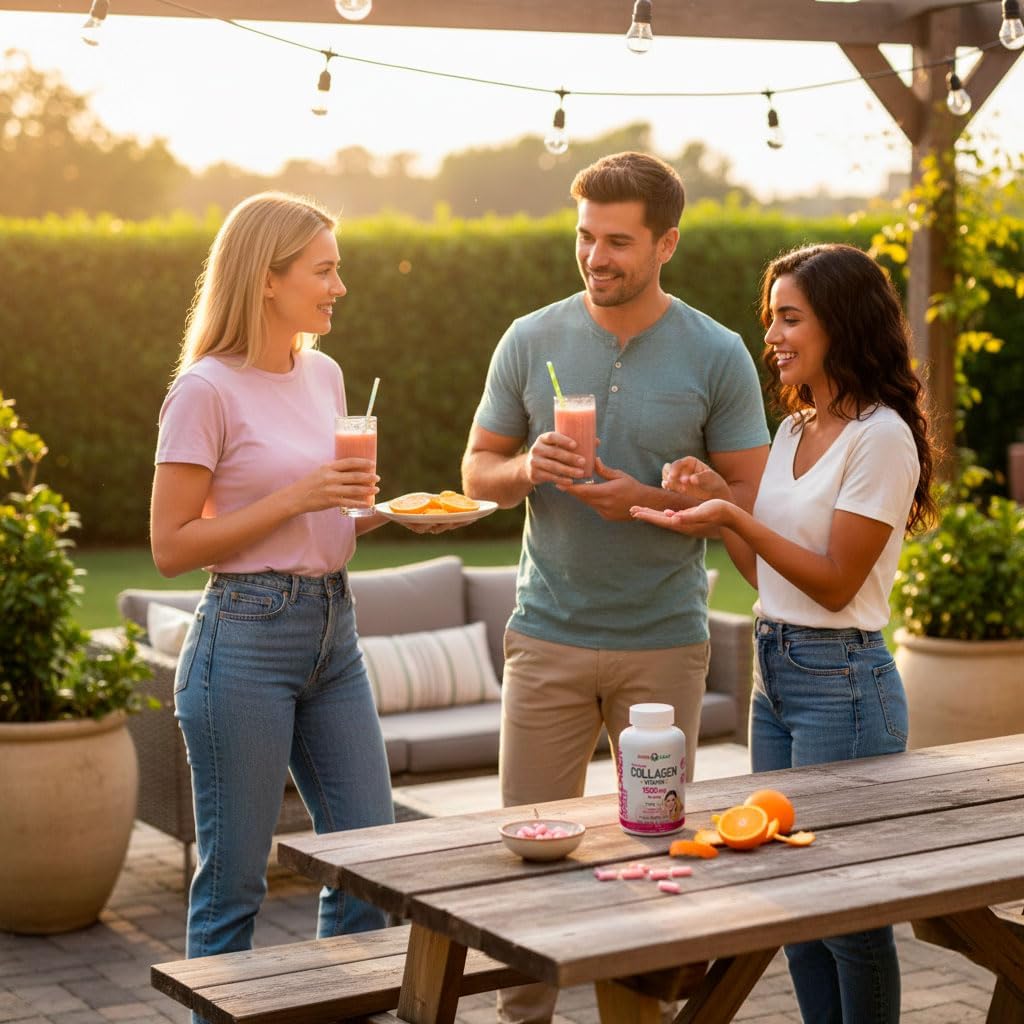 Collagen Capsules with Vitamin C - High Absorption Anti-Aging Formula for Healthy Hair, Skin, Nails and Joints - Types 1 and 3 Collagen Booster Supplement - 120 Tablets(1500mg) - Image 6