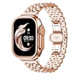 SINAIKE 7-Beads Stainless Steel Watch Band For Men Women Compatible With Apple Watch 38mm&sol;40mm&sol;41mm&sol;42mm&sol;44mm&sol;45mm&sol;46mm&sol;&sol;49mm Metal Watch Bands for iWatch Series 10&sol;9&sol;8&sol;7&sol;6&sol;5&sol;4&sol;3&sol;2&sol;1 Ultra&sol;SE