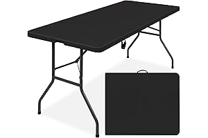 Black Folding Table for Versatile Indoor and Outdoor Use